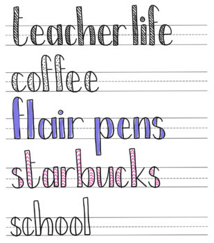 Teacher Life Block Hand Lettering Guide