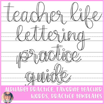 Preview of Teacher Life Hand Lettering Practice Guide