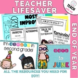Teacher Lifesaver End of the Year Activities (countdown, a