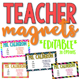 Teacher Contact Cards [Editable Magnets]