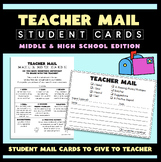 Teacher Mail Cards - Middle/High School Edition - Student 