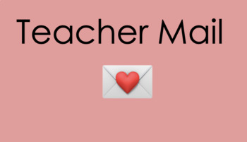 Preview of Teacher Mail Google Form 
