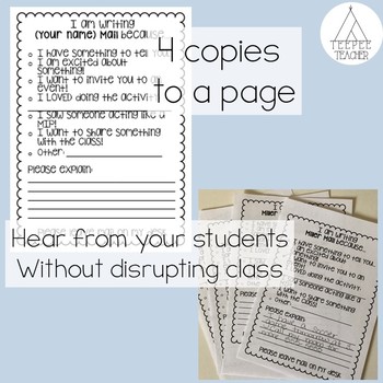 Teacher Mail- editable by Teaching with Amber Miller | TpT