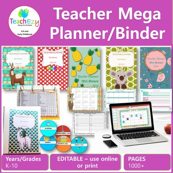 Preview of Teacher Mega Planner or Binder