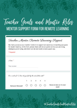 Preview of Teacher Mentor Remote Learning Support Google Form