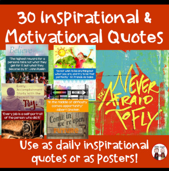 Preview of Teacher Morale Inspirational Quotes and Sayings Set 2
