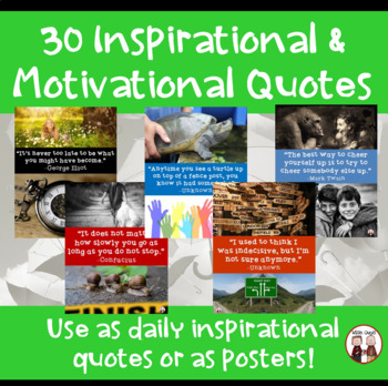 Preview of Teacher Morale Inspirational Quotes and Sayings Set 3