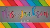 Teacher Name Sign - Bright Colors