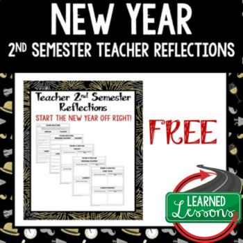 Preview of Teacher New Year Reflection Form - FREE, Back To School