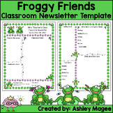 Teacher Newsletter Template - Frog Themed