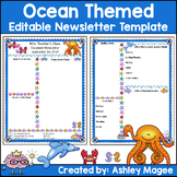 Teacher Newsletter Template - Ocean Theme