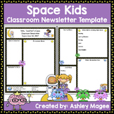 Teacher Newsletter Template - Space Kids Theme