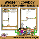Teacher Newsletter Template - Western Cowboy Theme