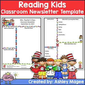 Kid Newsletter Template Worksheets Teaching Resources Tpt