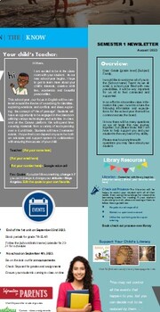 Preview of Teacher Newsletter template- In Publisher