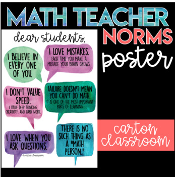 Preview of Math Teacher Poster