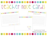 Teacher Note Cards