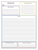 Teacher Planner: Meeting Notes