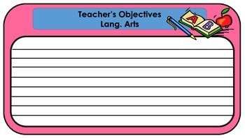 Preview of Teacher Objectives Posters