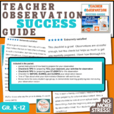 Teacher Observation & Evaluation HELP, Tips, Checklists for SUCCESS Packet