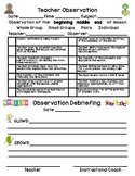 Teacher Observation Form Checklist - FILLABLE!!!