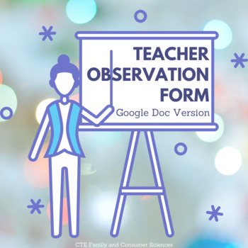 Preview of Teacher Observation Form (Google Doc Version)