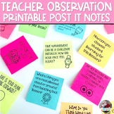 Teacher Observation Post It Notes | Student Teacher | Pres