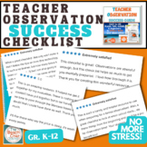 Teacher Observation and Teacher Evaluation HELP, Tips & Ch