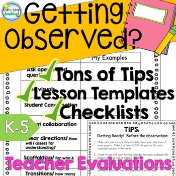 Preview of Teacher Observations Tips and Forms for Getting Observed Teacher Evaluation