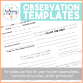 Teacher Observations Forms- PDF (digital & printable) & Go