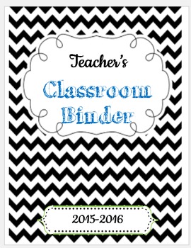 Preview of Teacher Organization Binder (Editable)