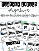 Teacher Organization Labels | Perfect for Magazine Holders