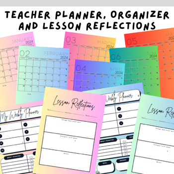 Preview of Teacher Organizer and Lesson Reflections (130+ printable pages!)