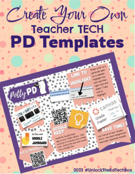Preview of Teacher PD Template for Newsletters and Posters - Potty PD - TECH PD