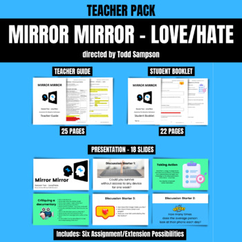 Preview of Teacher Pack - Mirror Mirror - Love/Hate (dir. by Todd Sampson) - complete unit