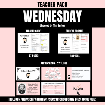 Preview of Teacher Pack - Wednesday (2022 Film Series) - Complete teaching unit