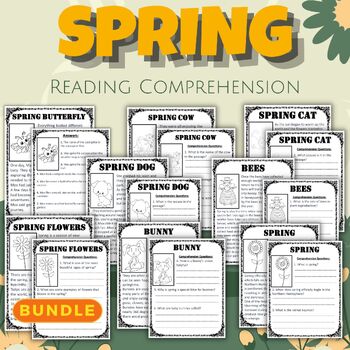 Preview of Teacher Pay Teacher Spring Reading Comprehension Passage with Answers #renew23 