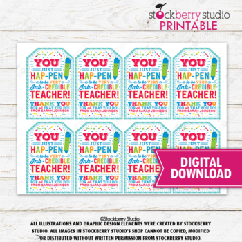 Teacher Appreciation Free Gift Tag Printable