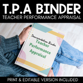 Teacher Performance Appraisal | Editable TPA Binder for On