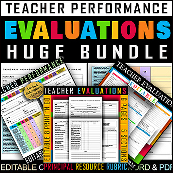Preview of Teacher Evaluation Observation Assessment for Principals & Administrators BUNDLE
