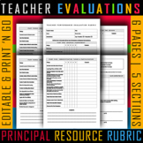 Teacher Evaluation Observation Assessment for Principals &