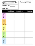 Teacher Plan Book