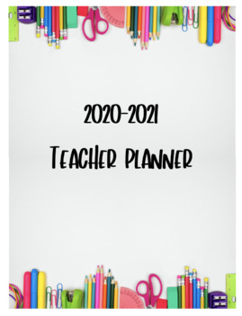Preview of Teacher Planner 2020-2021 (Editable)