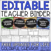 Teacher Planner 2023-2024 EDITABLE Teacher Binder Colorful
