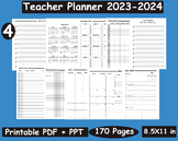 Teacher Planner 2023-2024 Vol.4 For The Academic Year Week