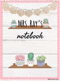 Teacher Planner (2023-2024 school year) Succulent Boho Shi