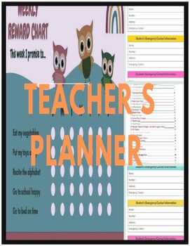 Preview of Teacher Planner 2023 covers forms calendars editing life planning
