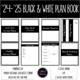 Teacher Planner 2024-2025 – Black & White Theme