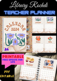 Teacher Planner 2024  EDITABLE Digital & Printable PDF (Li