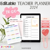 Teacher Planner 2024 - Editable Printable & Digital Planne